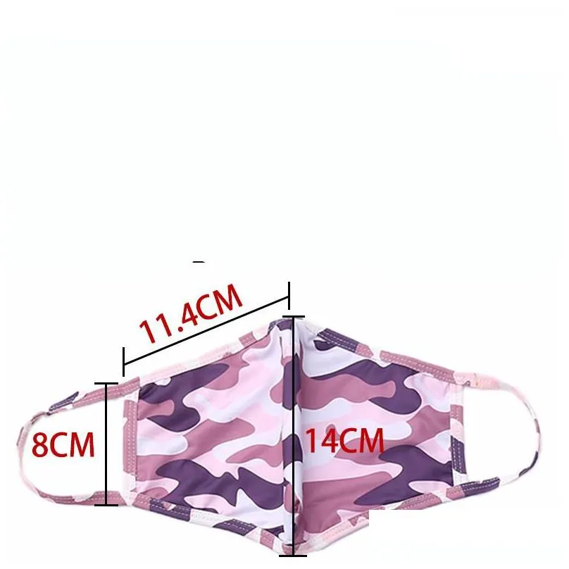 camouflage muti colors dust face masks mascarilla washable fashion reusable mascherine custom respirable folded kid adult 3 33hy c2