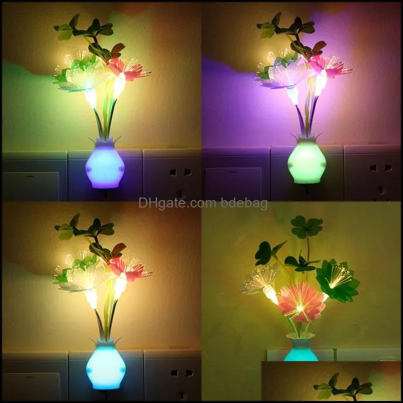 tulips led light control lamp flower leaf vase plugs lights warm glow lamps party home inductive electric 2 5lja n2