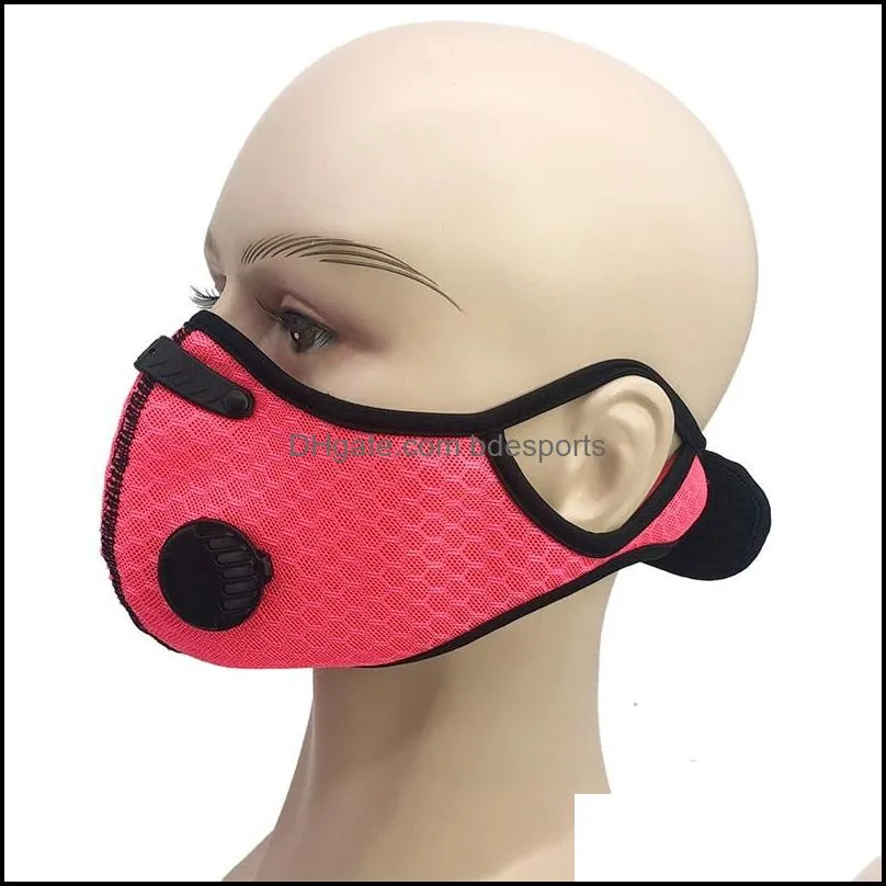 anti haze pm2.5 riding mask ear hanging dust sports mask riding mask active carbon 23 styles with breathing valve 83 j2