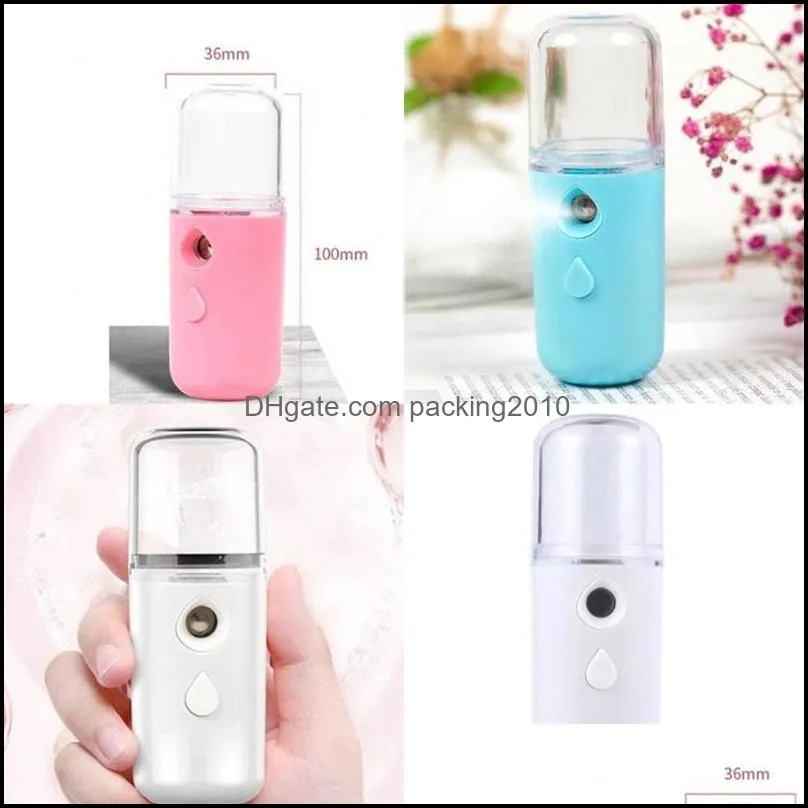 nanometer spray bottles usb 30ml tank 250mah battery face moisture water supply instrument mini women hold portable humidifier new 5 25lb