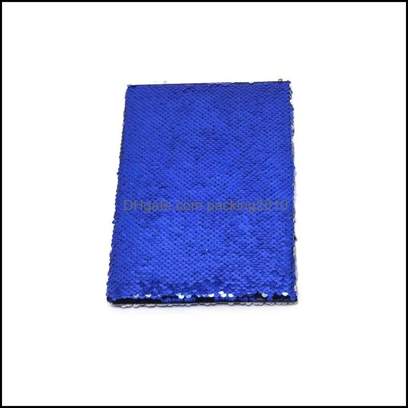 sublimation blank notepads flipping mermaid sequin notepad two color red blue note pad a5 fashion girl