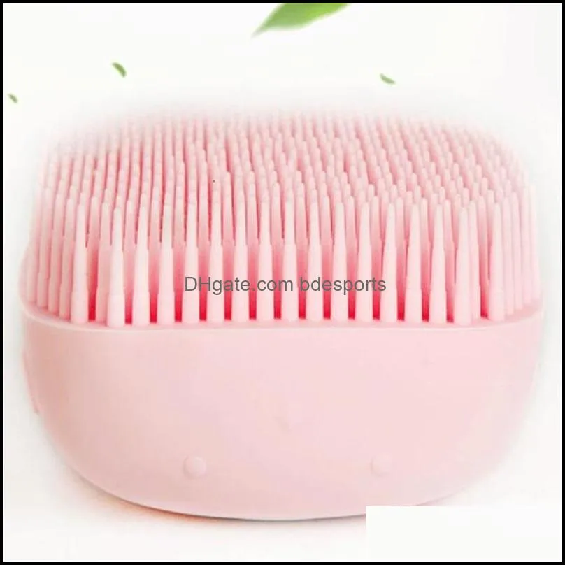 silicone head massage brush body shampoo scalp massage brush comb hair washing comb shower foot scrubber brush bathroom supplies 55 p2