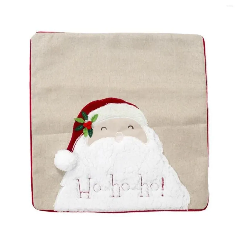 pillow christmas cotton linen alphabet embroidery decoration people cover