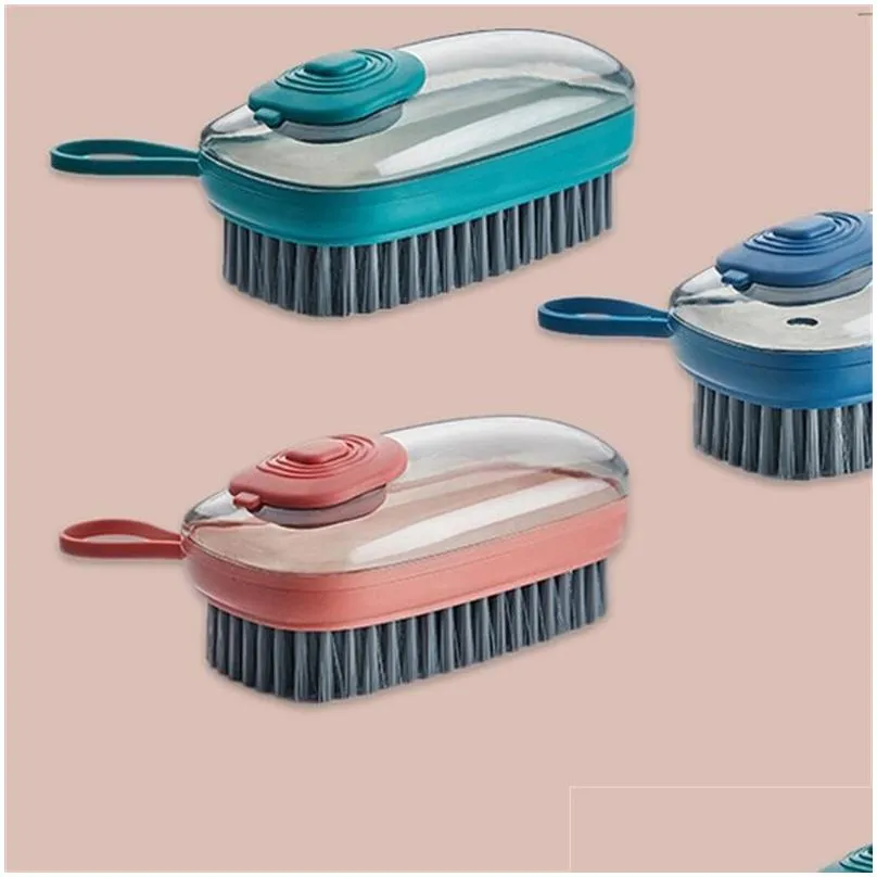 filling device cleaning brush multifunctional plastic soft washing shoes clothes brushes household cleanings brush supplies 20211222