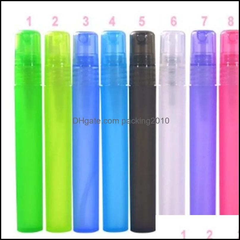 10ml alcohol pocket subpackage spray bottles easy to carry plastic perfumes pen rich color small perfume bottle cute 0 73wn e2
