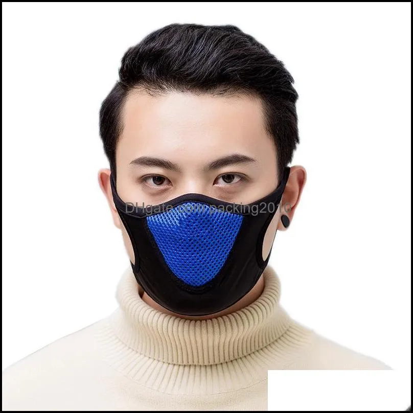 unisex mouth face mask respirators anti droplet outdoor security masks net washable reusable in stock 2 7jh uu