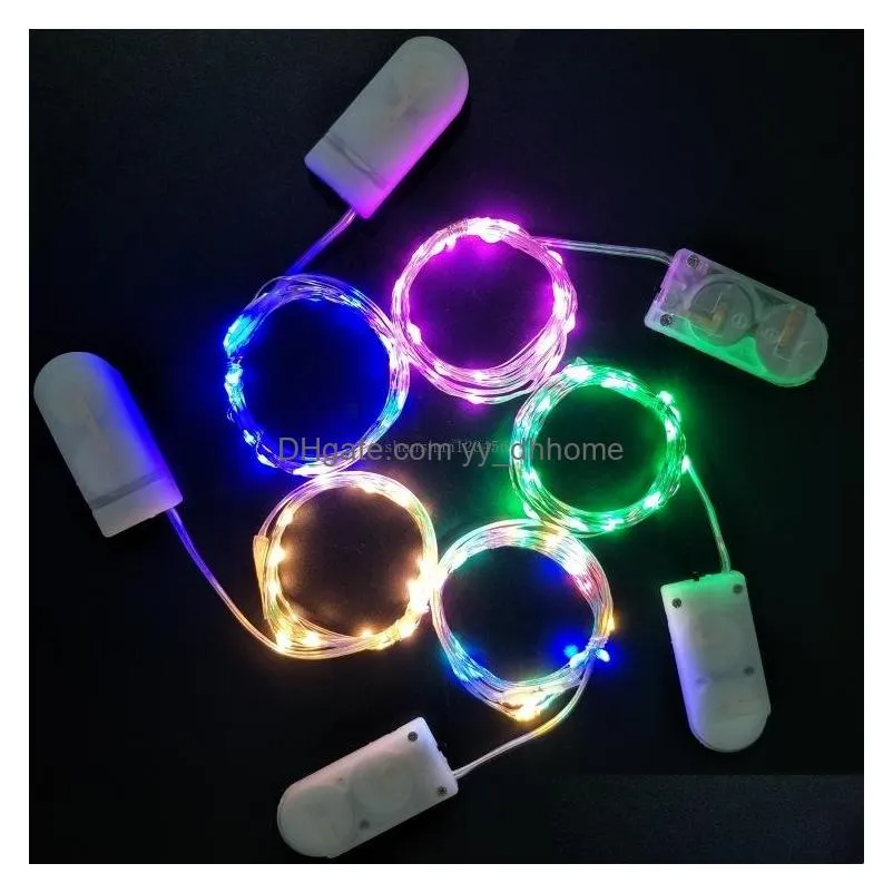 led string lights button battery outdoor indoor christmas tree wedding party room wall decoration home decor