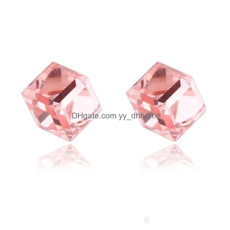 zircon cube magnetic stud slimming earrings health nonpierced earring magnets jewelry men women