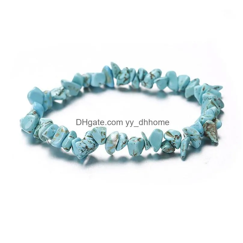 irregular stone beads bracelets 7 chakra natural stone bracelet for women men fashion jewelry gift