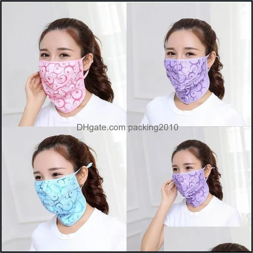 sunscreen masks neck protection breathing mouth face mask respirators outdoors riding washable dustproof 2 4gy uu