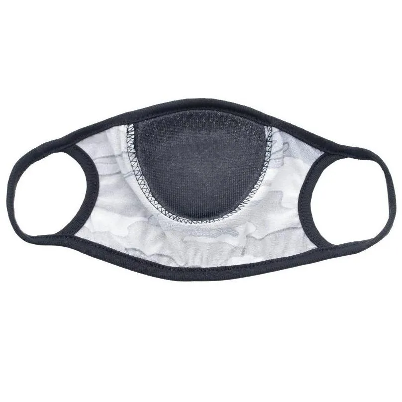 fashion breathable face mask anti haze mouth respirator sunscreen sports reusable mascarilla gauze cloth protect camouflage outdoor 2 6kk