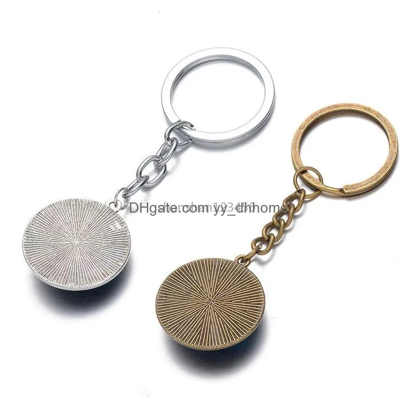 glass cabochon gold tree of life key rings metal keychain holder handbag hangs fashion jewelry