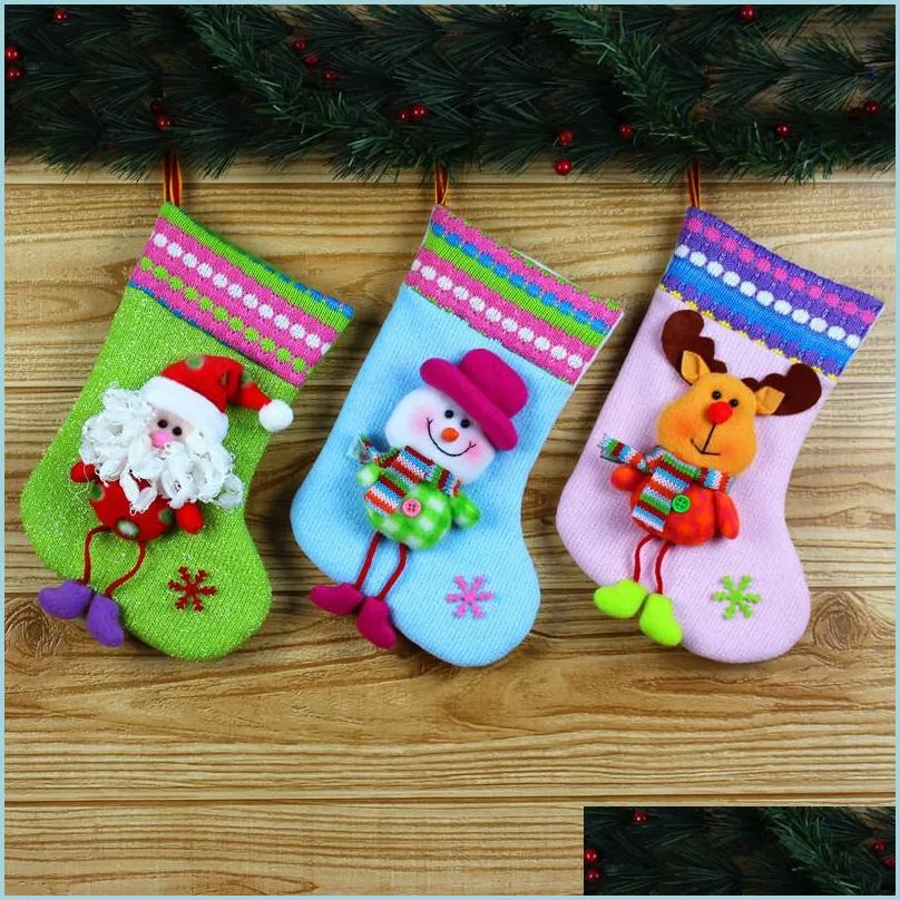 christmas decorations santa claus stockings large cartoon elk gifts bag fit kids snowman decorative hanging stocking 6 9qy e1