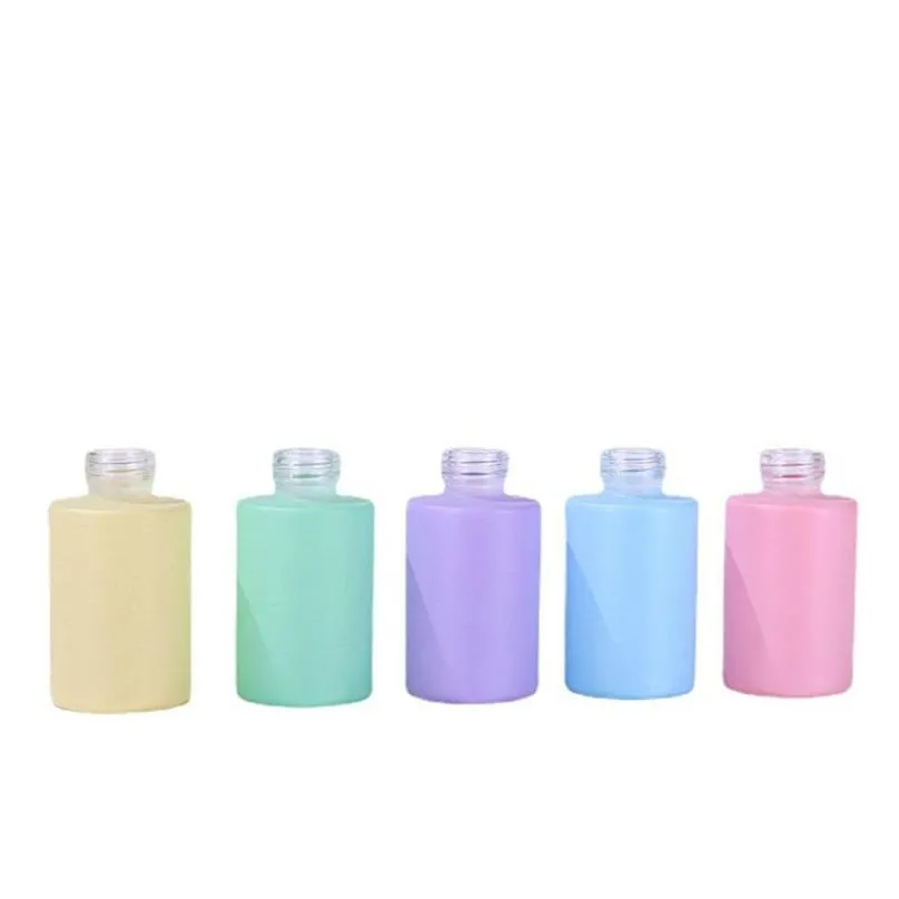 new macaron color glass dropper bottle for  oil perfume 30ml 1oz fashion cosmetic containers portable refillable travel size