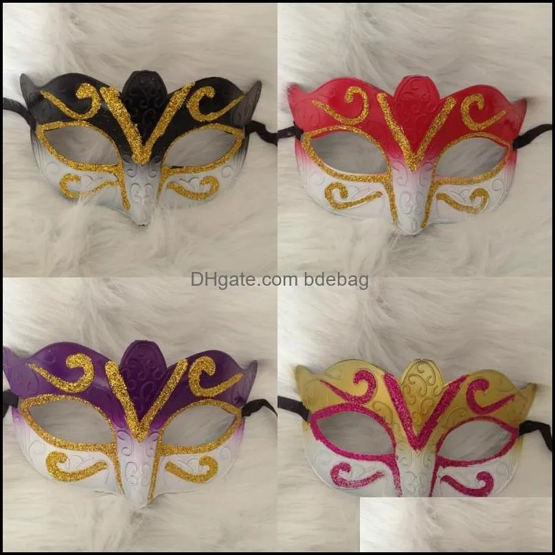 promotion selling party mask with gold glitter unisex sparkle masquerade venetian mardi gras masks 1062 b3