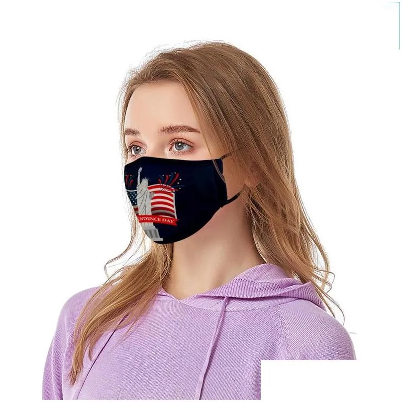 america independence day face mask national flag kids adult mascarilla trump respirators adjustable dustproof good 6cp e2