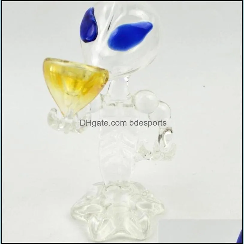 alien glass pipes glass smoking pipe water pipes 18cm height green g spot smoking pipe alien glass pipe bong water