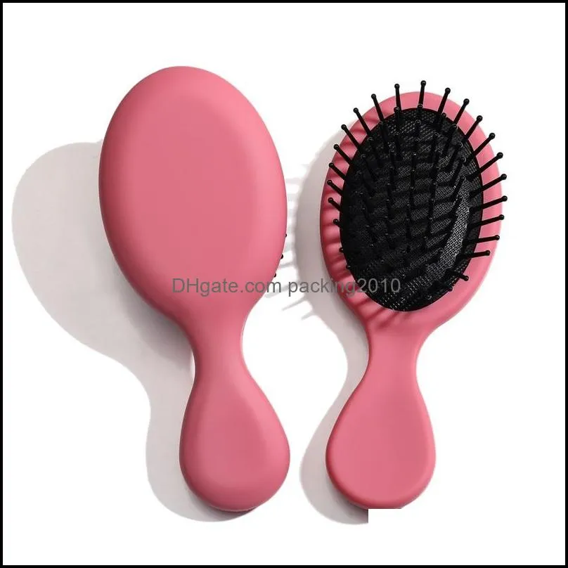 factory bristle fashion hair comb 9 colors antistatic handle comb head scalp massager cute styling tool 893 b3