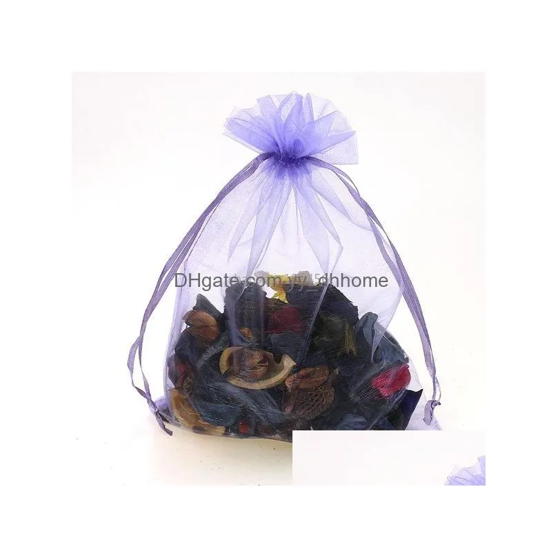 dozens of sizes mesh organza bag jewelry gift pouch wedding party xmas candy drawstring bags package black red white size 7x9 9x12 10x15 15x20 20x30