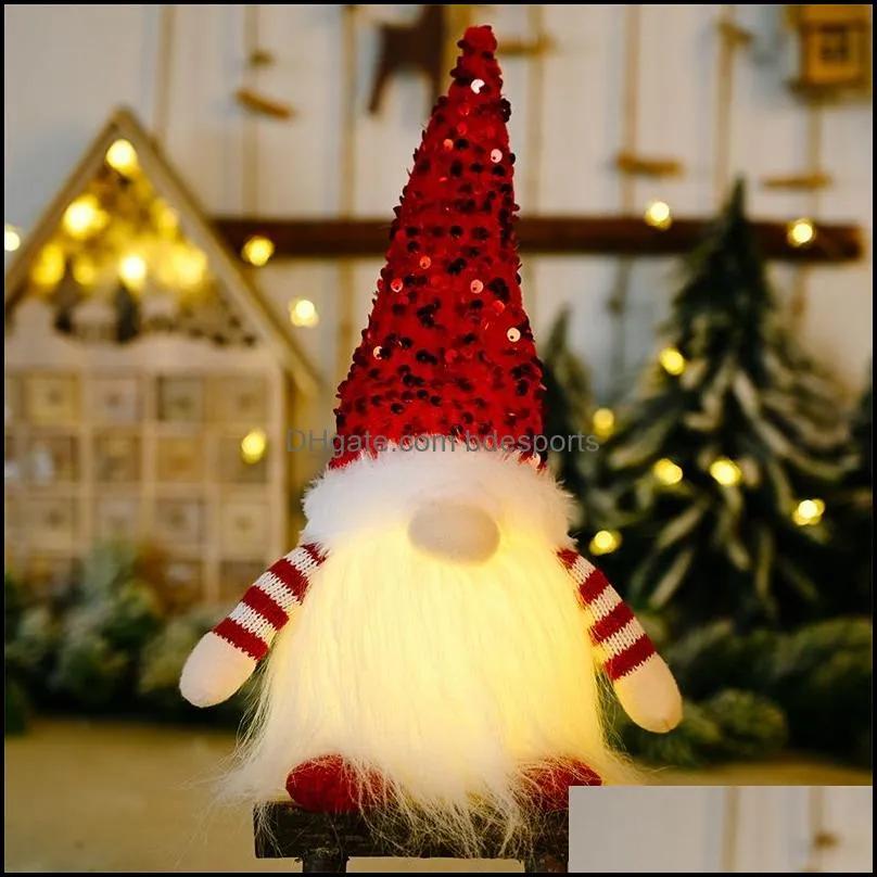 christmas decorations gnome plush glowing toys home xmas decorations new year bling toy christmas ornaments kids gifts 2015 e3