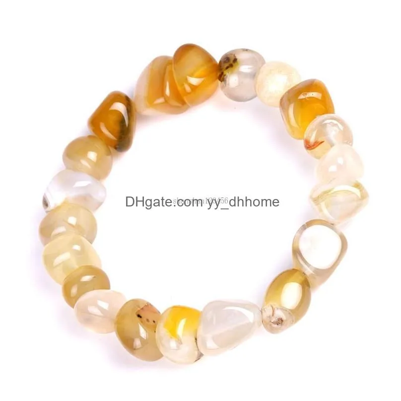 irregularity agate natural stone strand bracelet bead charm bracelets for women men fashion jewelry gift