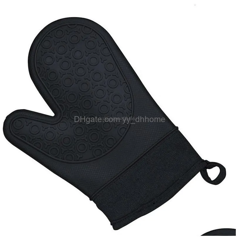 home colors long professional silicone oven mitt kitchen waterproof nonslip potholder gloves cooking baking glove tools