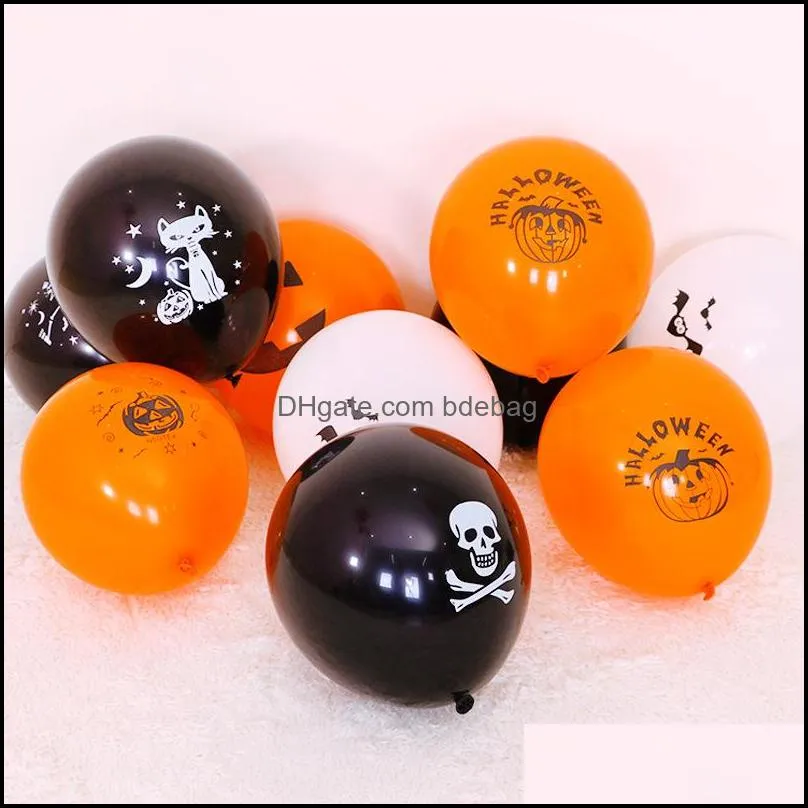 halloween balloon latex bat printing multi styles balloons festival party black orange decorative airballoon arrival 15xsa l1