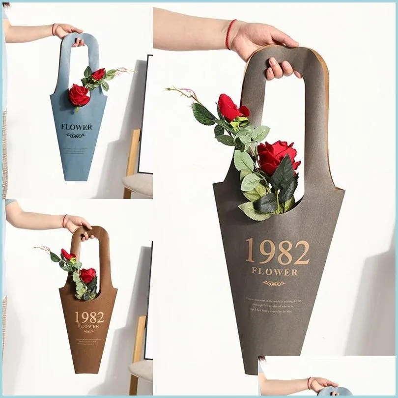 paper material flower wrap bags prevent water flowers packing bag festival gift wraps sack arrival 3 1xm l1