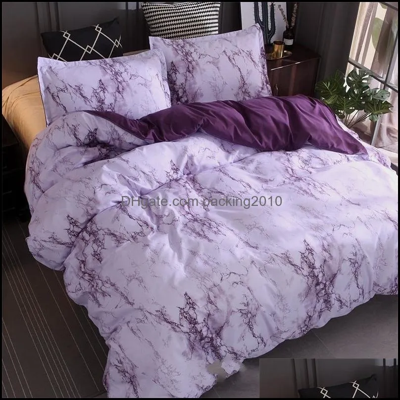 marble pattern bedding sets duvet cover set 3pcs bed twin double queen quilt covers beds linen no sheet no filling 216 j2