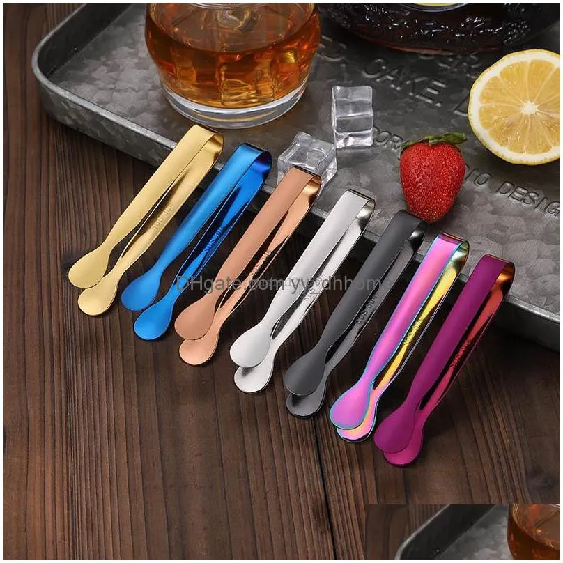  colors stainless steel cube sugar ice tong ice bucket tongs tea party coffee bar serving home el kitchen tools