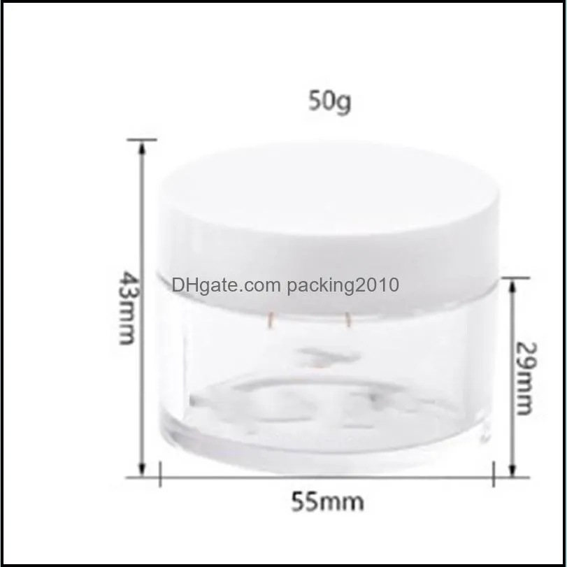 eye cream glass wax jar white lid separate bottlings transparent bottle easy to use convenient for travels 3 5qy e2