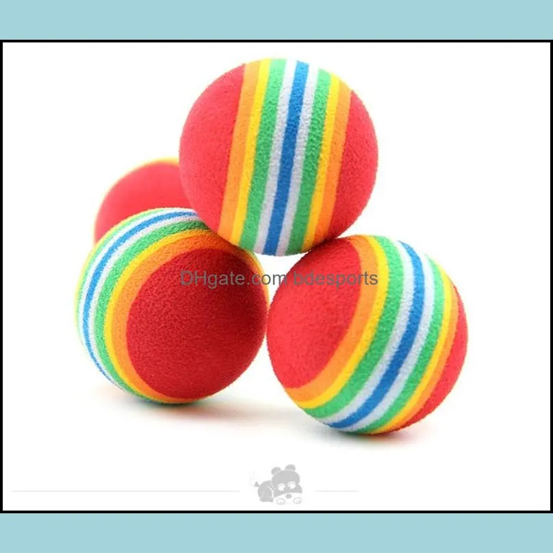 diameter pet toy 35mm interesting pet toy dog and cat toys super cute rainbow ball cartoon plush toy 186 s2