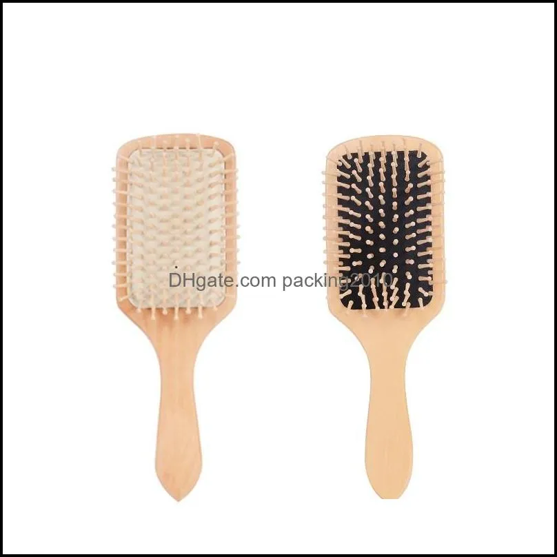 gasbag massage big board comb environment protection combs woodiness hair brush styling tools wear resisting newarrival 5dy e2