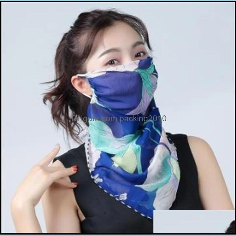 fashion windproof scarf face masks soft chiffon flower print warm neckerchief sunscreen mouth mask for womens ladies 4 1yr e1