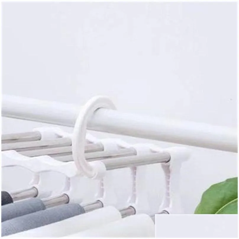 stainless steel pants racks stretch foldable multi storey coat hangers clothing storage wrinkle resistant stands practical 4hd