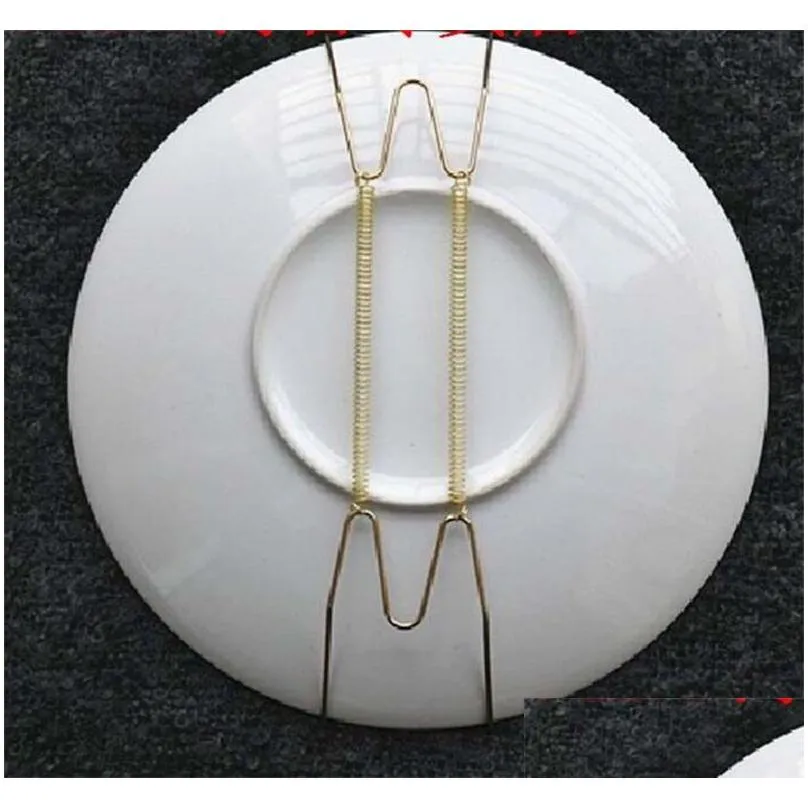 wholesale plate spring wall hanger holder hanging wire for various sizes art decoration stainless steel 1 pc home dector 8 inch 220