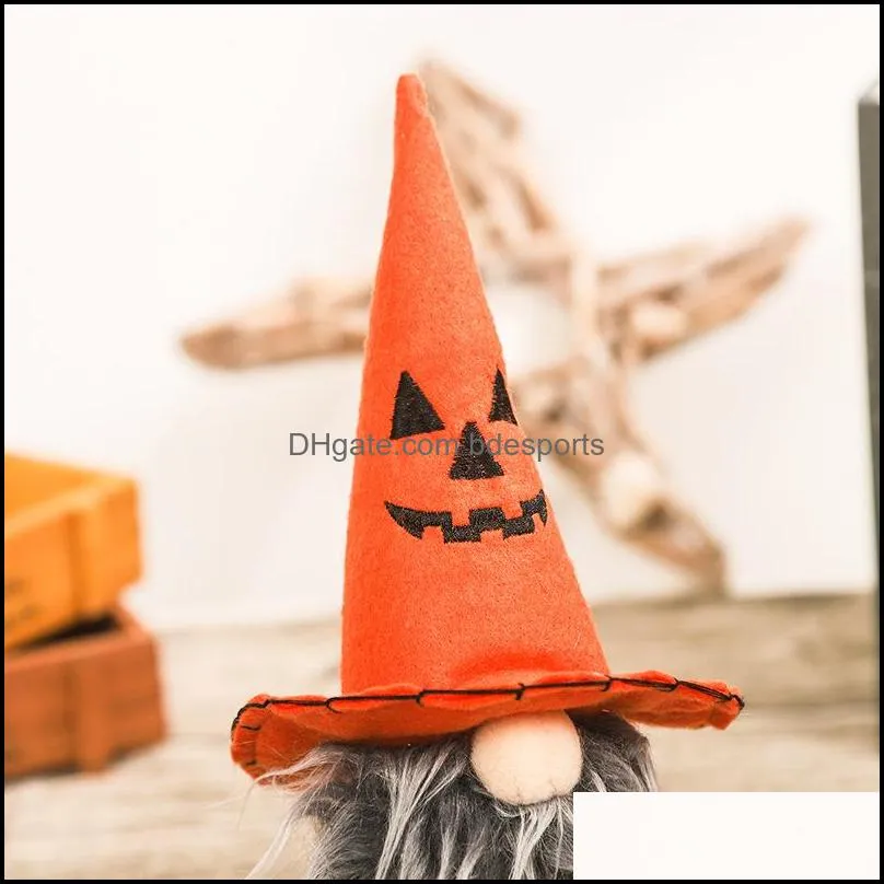 party supplies halloween faceless doll hat have spider bat black cat pumpkin pattern halloween gnomes dolls festive gift for kids home decor 8 2mg