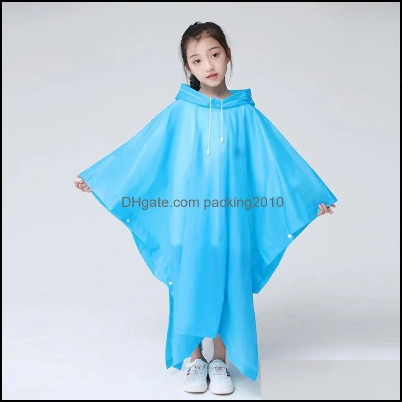 non disposable raincoat plastic clear child traveling hooded poncho rainwear emergency rain wear pure color fast shipping 4 2cj e19