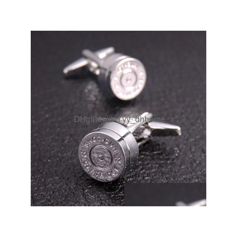 french mens shirt cufflinks metal brass enamel bullet gun rudder plane sleeve button business suit top cuff links for men fashion jewelry