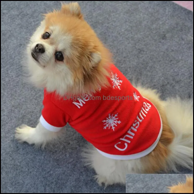 pet clothes fleece 2legs christmas printing hoodie for small dog and cat top 4763 q2