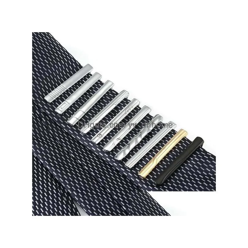 stripe tie clips for men bow set shirt business suit formal neck links tie clip bar fashion jewelry