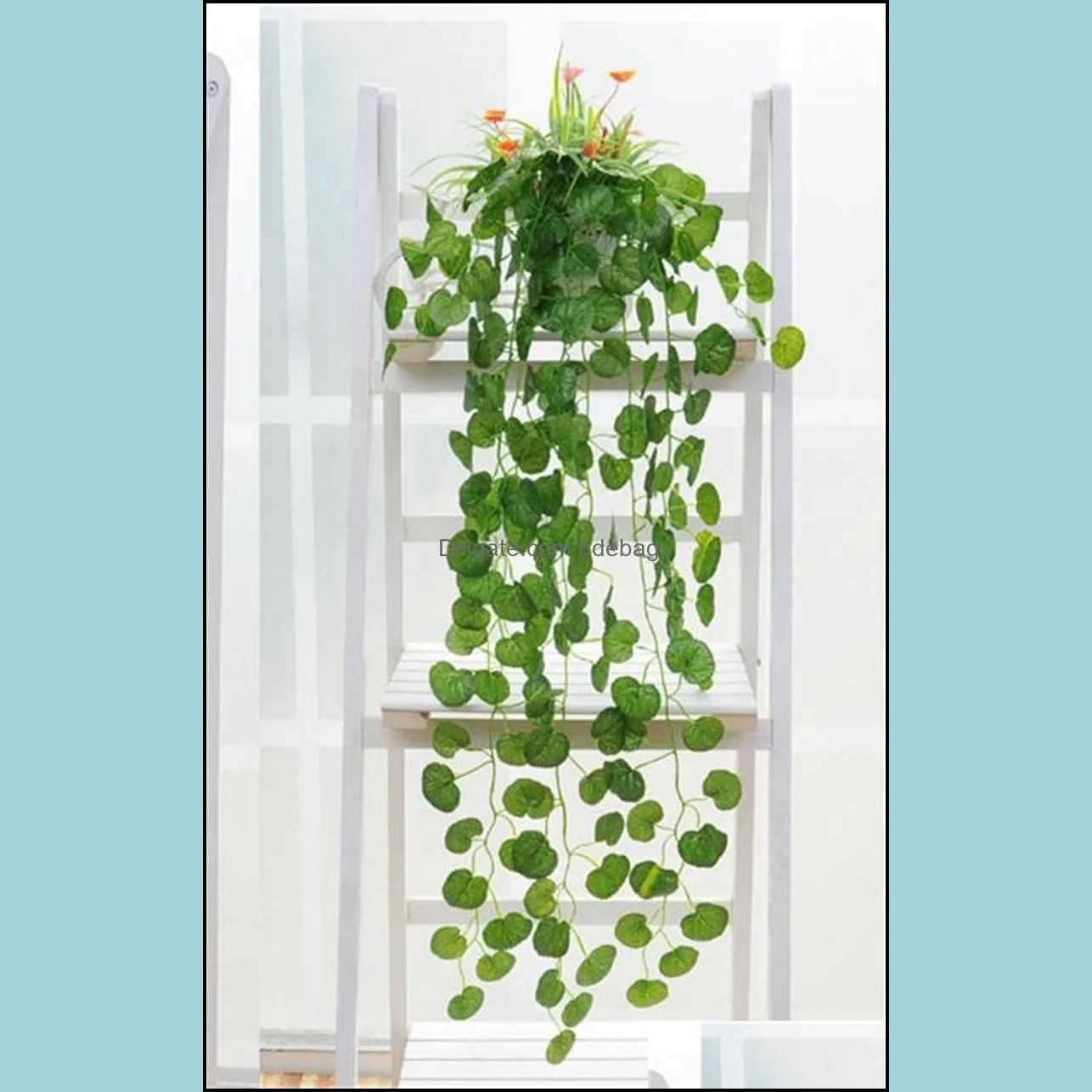 artificial vines leaf hanging basket planting leaves garden ornamental simulation rattan wall hanging decoration parties supplies 4 75mh