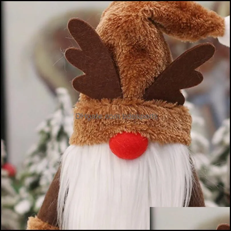 christmas party supplies cute christmas hats elk hat faceless old man wine bottle cover xmas gifts table home decor 6 2mg d3