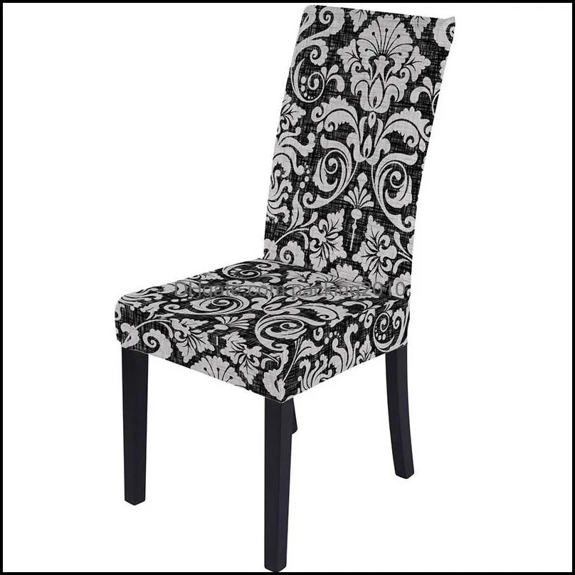 thickening seat cover elastic force hotel household geometry printing spandex conjoined all inclusive chair covers home new arrival 12nw