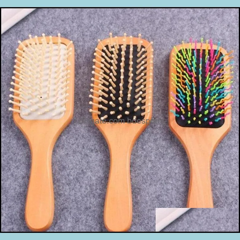 natural wooden comb wet dry hair airbag hair care massage comb hair brush comb antistatic brush salon styling tamer tool 39 j2