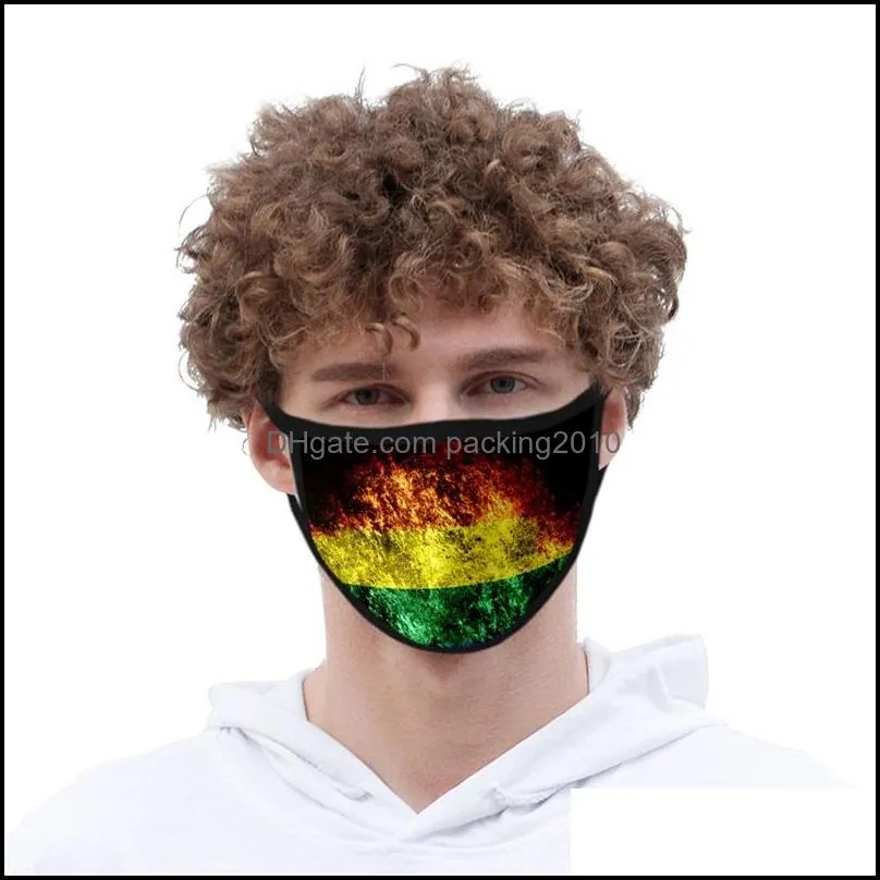 3d color printing rainbow mask polyester ice silk fabric facemask lgbt homosexuals dustproof washable masks fashion reusable 2 2mlf b2