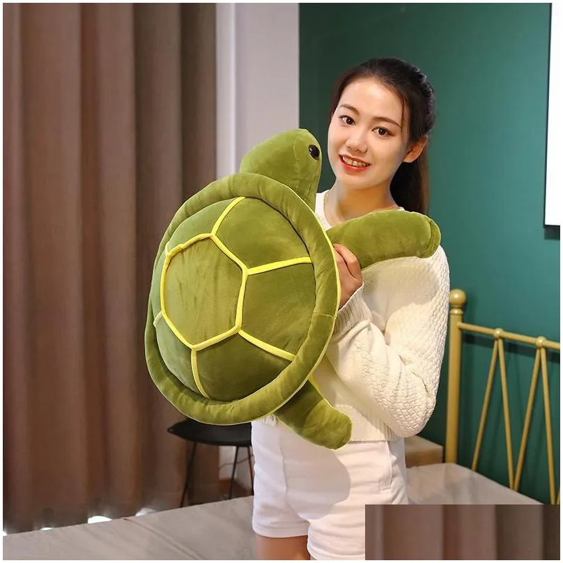 35/45/55cm lovely tortoise plush toy kawaii animal dolls stuffed soft sea turtle pillow birthday gifts for children girl 220409