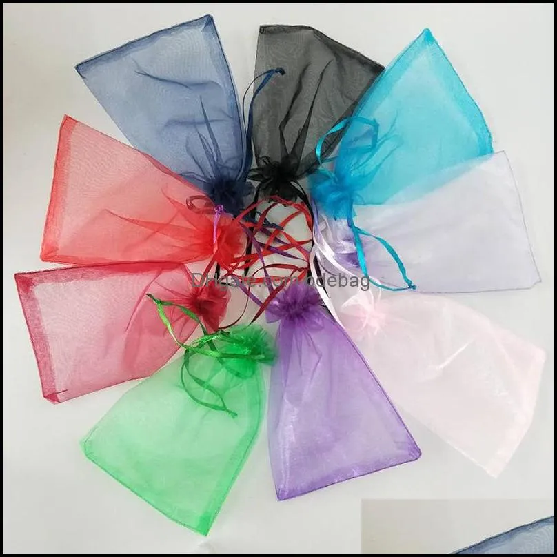 purple organza gift bag wrap wedding favor party bags 9x12cm or other colors 458 v2