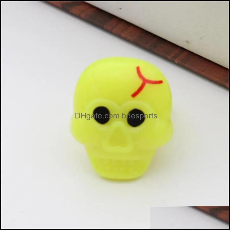 50 off halloween gift ball party favor finger light luminous toy pumpkin skull bat ring 4553 q2