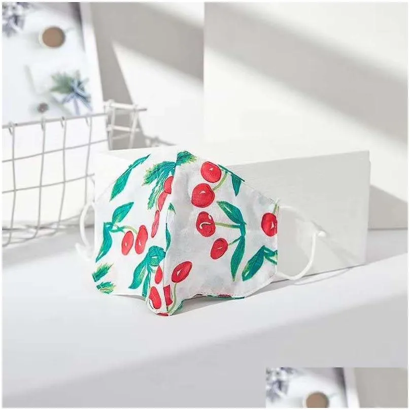 floret printed mascherine field face masks cotton iced silk reusable custom respirator fashion breathable anti dust pupil adults 4yc